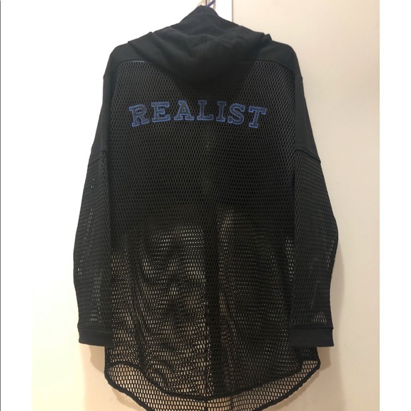 Long black fishnet style sweater - Picture 2 of 2